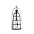Lampa wisząca metalowa ażurowa LOFT CZARNA 70cm